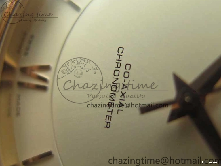 0429 UrbanChic De Ville YG MKF 1:1 Best Edition Silver Dial YG Markers on Black Leather Strap MIYOTA 9015 V 8048